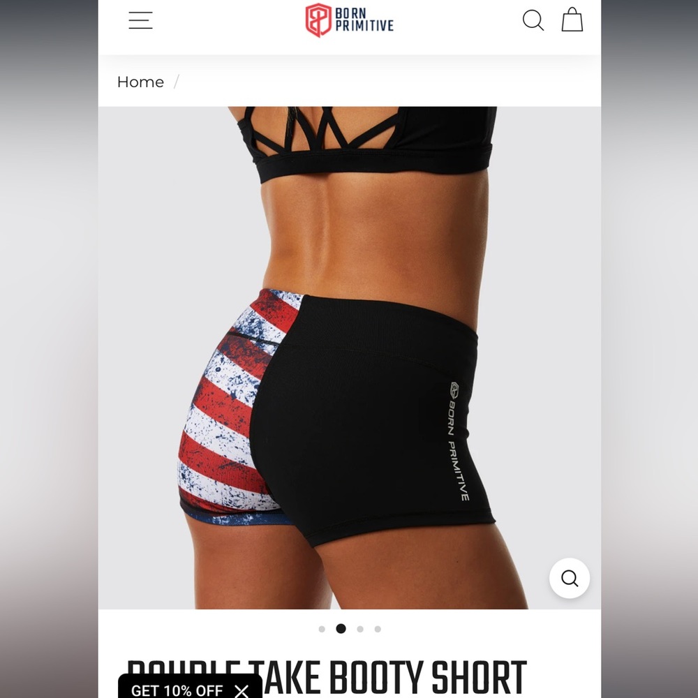 Born Primitive double take booty short patriot